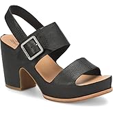 KORK-EASE Women's Leather San Carlos Platform Slingback Sandal, Adjustable Buckle, Soft Leather, 2.75" Heel