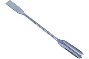 Lab Micro Spoon Scoop Flat Double Ended Spatula, Stainless Steel (Square/Scoop 7")
