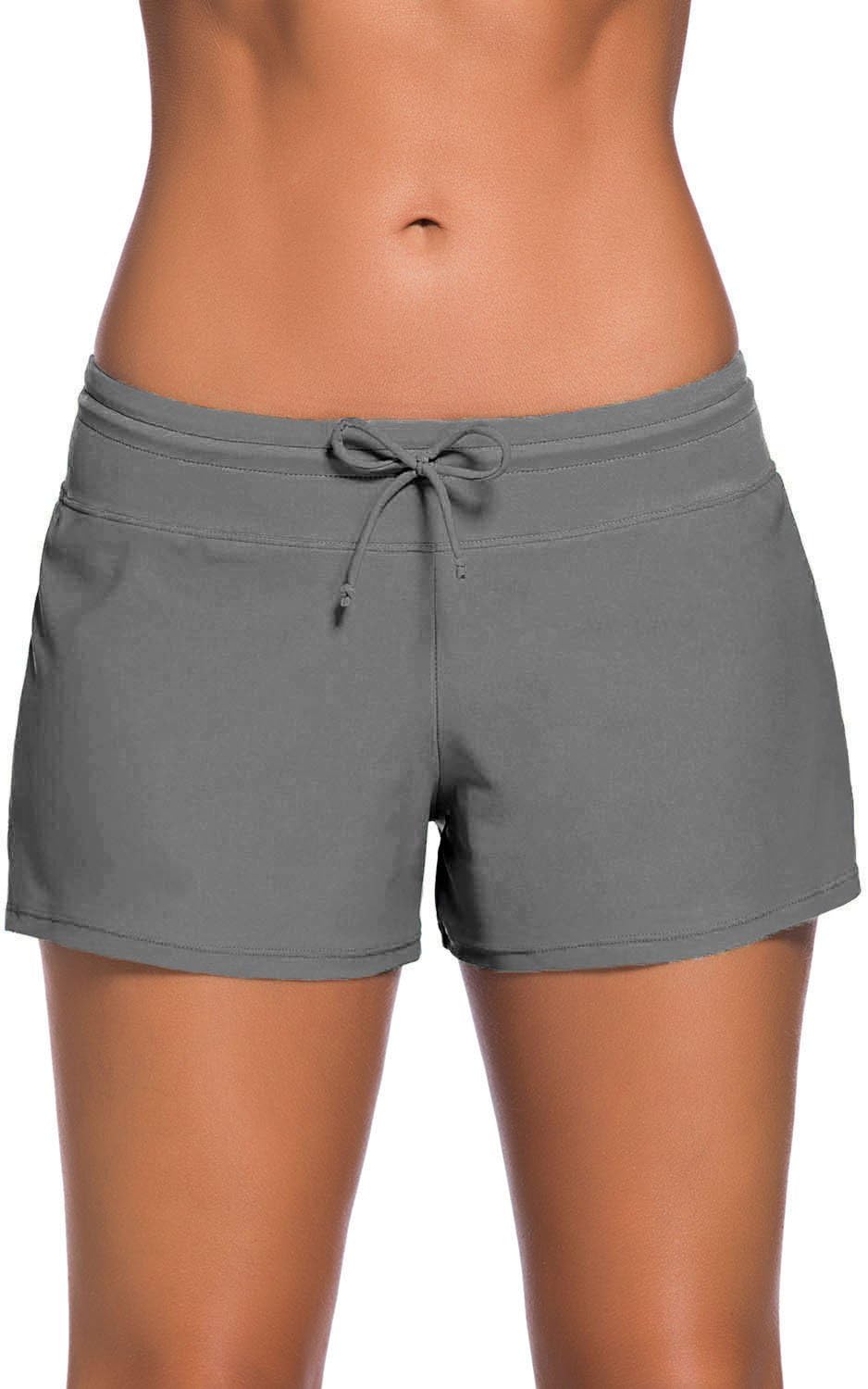 QDASZZ Women's Adjustable Swimsuit Tankini Bottom Board Shorts,Comfort Quick Dry Stretch Board Short