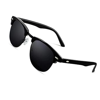 CGID MJ56 clubma Unisex Retro Vintage Sonnenbrille im angesagte 60er Browline-Style mit markantem Halbrahmen Sonnenbrille,Bri
