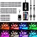 DITRIO 12Pcs Motorcycle LED Light Kit Strips Multi-Color Accent Glow Neon Ground Effect Atmosphere Lights Lamp with Wireless Remote Controller for Harley Davidson Honda Kawasaki Suzuki (Pack of 12) primary