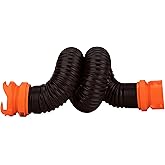 Camco RhinoFLEX RV 5ft Sewer Hose Extension Kit with Swivel Fitting - 39765, Black