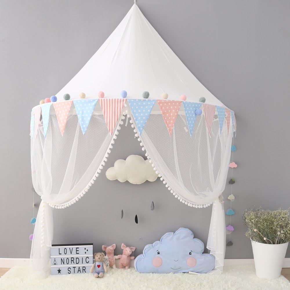 YYDZJ-Children tent Princess house indoor wall hanging bed curtain bed nets hanging reading corner,Pennant 1.45M