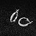 HZSIKAO Women's Stainless Steel Pierced Hoop Earrings Cubic Zirconia for Teen/Girls