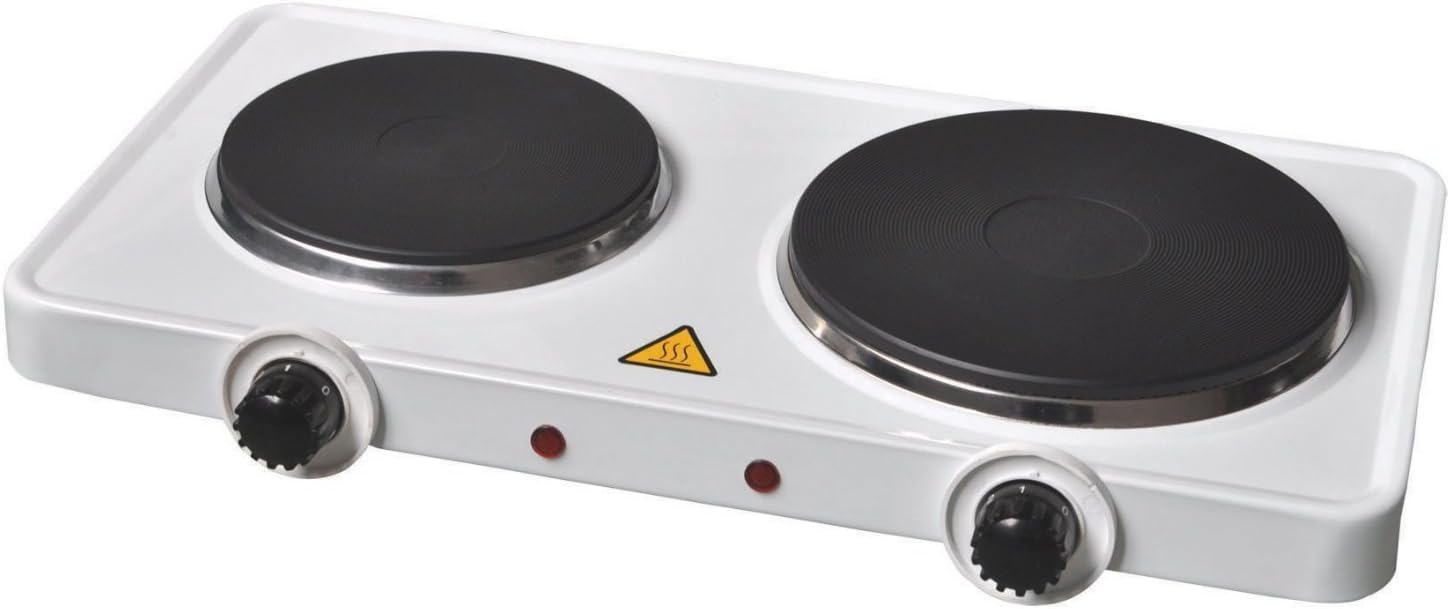 Fine Elements Portable Double Twin Electric Hot Plate 2500W Cooking Hob