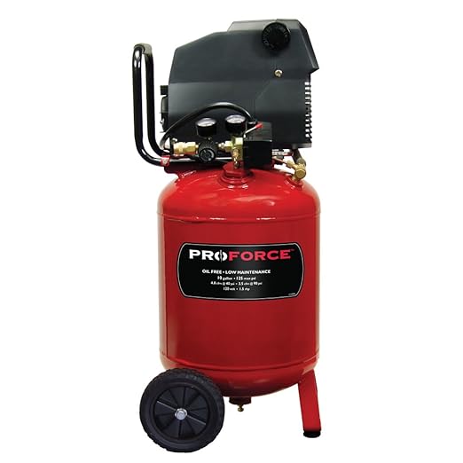 ProForce VLF1581019 10Gallon Oil Free Air Compressor with Extra Value