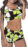 TOP HERE Women's 2 Piece Bandage Sporty Bathing