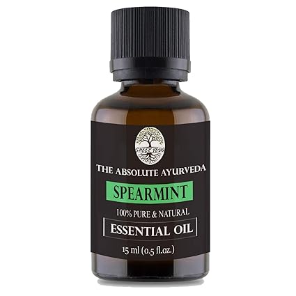 Sheer Veda Pure Spearmint Essential Oil (Mentha spicata) 100% Pure, Natural & Undiluted for Skin, Hair and Aromatherapy (15 ML)