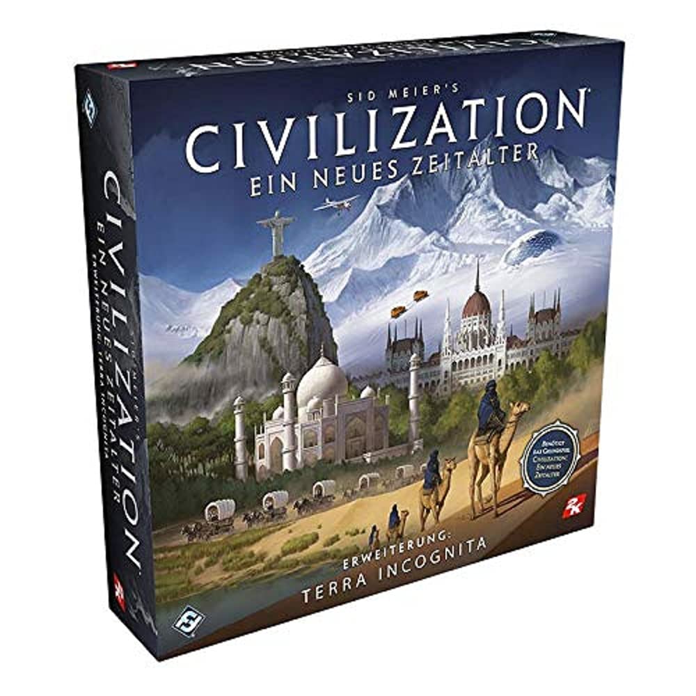 Fantasy Flight Games | Civilization: A New Age - Terra Incognita | Expansion | Expert Game | Board Game | 2-5 Players | From 14+ Years | 120+ Minutes | German