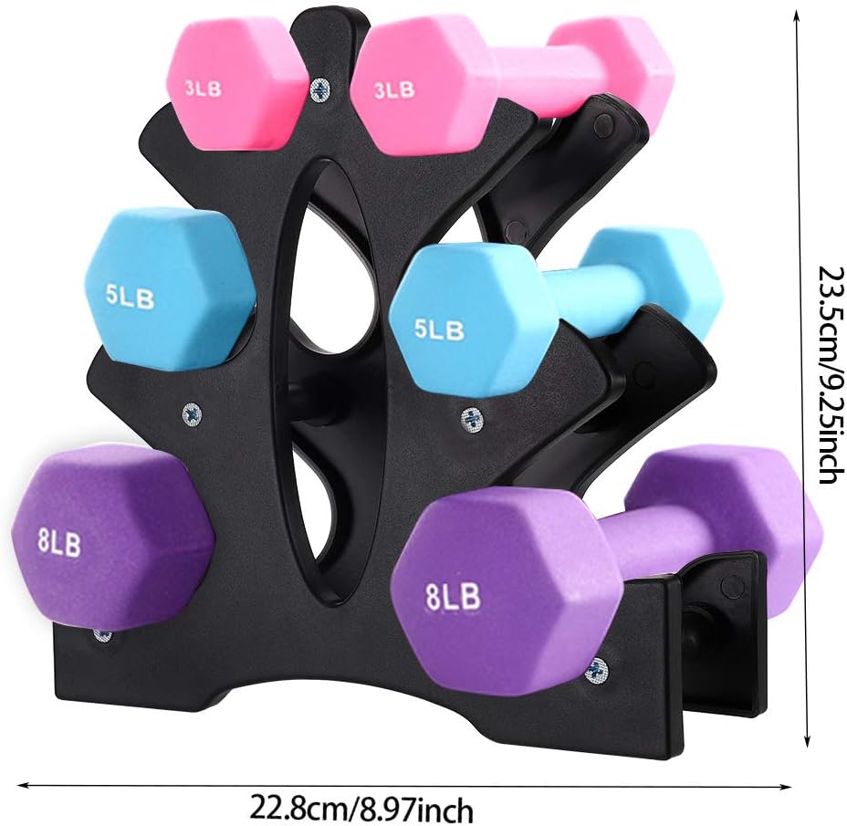 Dumbbell Storage Rack 3-Tier Dumbbell Rack Compact Dumbbell Bracket for Multilevel Hand Weight Tower Stand for Home Gym Organization : Sports & Outdoors
