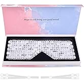 ideayard Crystal Eye Mask - Cooling Jade &amp; 100% Clear Quartz Soothe Mask,Anti-Aging Hot or Cold Using, Eye Mask for Puffy Eyes