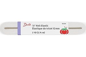 Dritz 9516W Knit Elastic, White, 1/2"