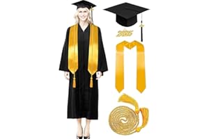 ANRAOCOSS Graduation Gown Cap Tassel Set 2025 for High School and Bachelor