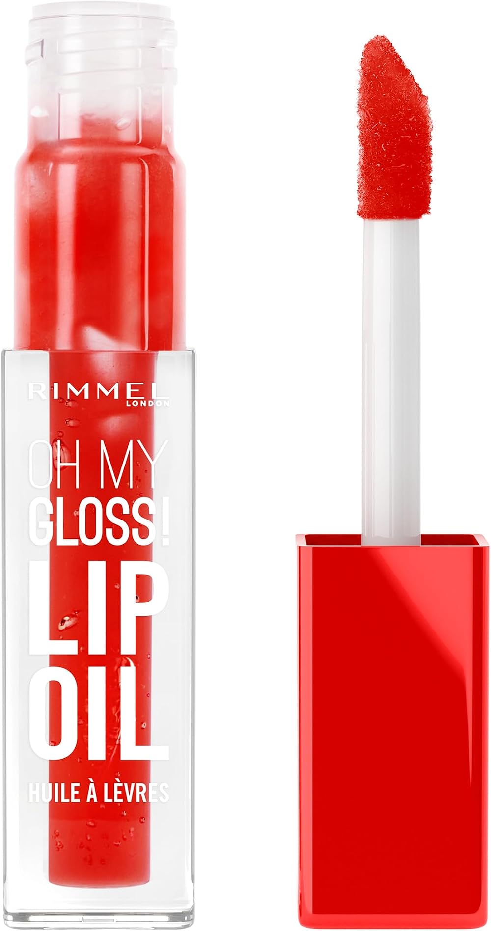 Rimmel Oh My Gloss Lip Oil 004 Vivid Red – Hydrating Non-Sticky Vegan Cruelty