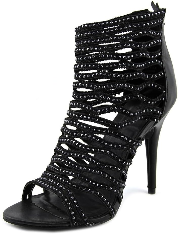ZIGIny Deeny Caged Peep-Toe Sandals Women's Shoes Black 6.5 M