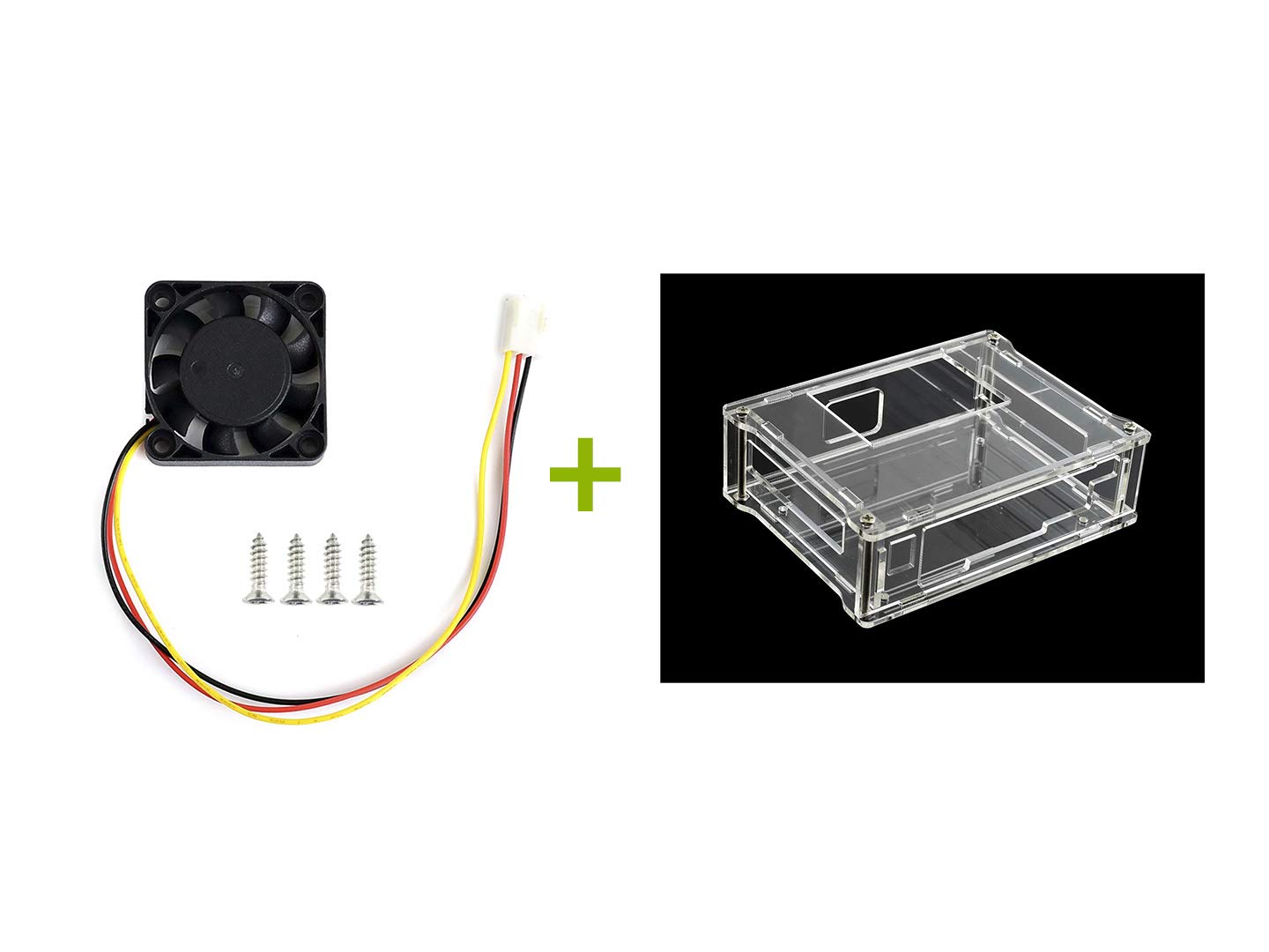 Waveshare Acrylic Case (Type A) and Dedicated Cooling Fan for The Jetson Nano Developer Kit