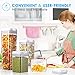 ME.FAN Airtight Food Storage Container Set [7-Piece Set] Durable Seal Pot- Cereal Storage Containers - FREE 24 Chalkboard Label - Kitchen Cabinet Organization Lid