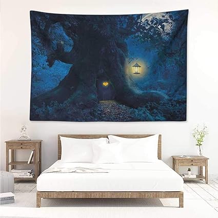 Amazon Com Forest Wall Decor Tapestry Magical Night With