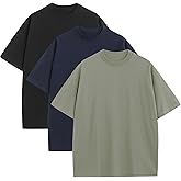 Mens Oversized T-Shirts Fashion Loose Fit Crewneck Tshirt Streetwear Heavyweight Short Sleeve Tee Shirt Gym Workout Tops