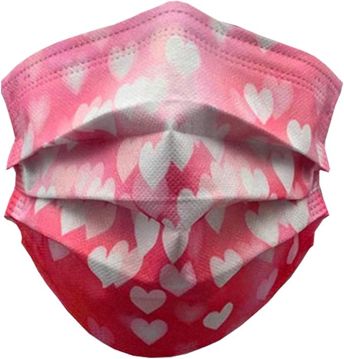 Amazon Co Jp Axbdoll マスク 使い捨てマスク 不織布マスク 大人用マスク バレンタインデーマスク 恋人マスク バレンタインデーシリーズ 三層構造 高密度フィルター ファッションマスク 綺麗なマスク Valentine S Dayマスク 心柄マスク カップルマスク ハート柄マスク
