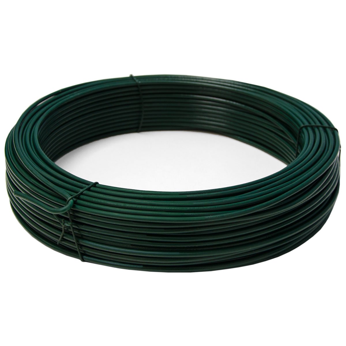 Niederberg Metall 70m Metal Wire Coated with Plastic Ø3,8mm Cable roll Covered with PVC | Green