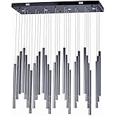 ET2 Flute-35W 35 LED Pendant-11.75 Inches Wide by 17.75 inches high-Black Chrome Finish