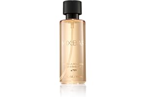 MIX:BAR Vanilla Bourbon Hair + Body Mist, Bedroom Linen Spray - Notes of Sandalwood, Vanilla Bean, Jasmine, Bergamot, 5oz