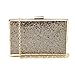 Yuenjoy Women's Bling Shiny Glitter Sequins Clip Clasp Evening Bag Clutch Crossbody Purse (Glod)