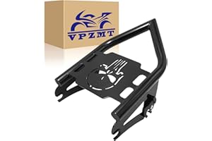 VPZMT Detachables Luggage Rack for Harley Street Glide, Road King, Road Glide, Electra Glide, Touring 2009-2025 Models (Rear Grab Handles Bracket Kit)