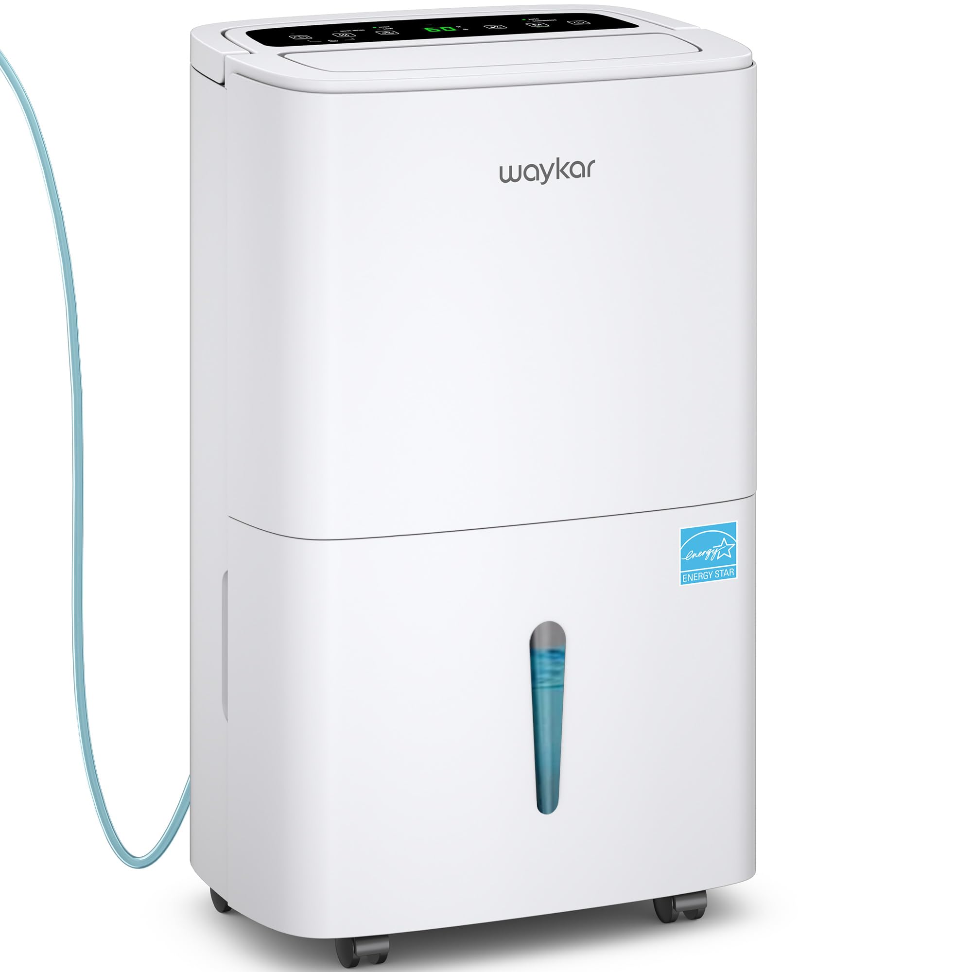 Photo 1 of Waykar 150 Pints 2025 Energy Star Dehumidifier with Pump for Spaces up to 7,000 Sq. Ft at Commercial and Industrial Large Room, Warehouse, Home, Basement, with Drain Hose, Auto Defrost, Self-Drying
