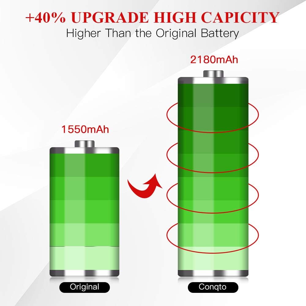 [2180mAh] Battery for iPhone 5S/ 5C (Not 5 or SE), High Capacity New Upgrade 0 Cycle Durable Li-Polymer Replacement Battery with Full Set Repair Tool Kit, Adhesive & Instructions: Home Audio & Theater