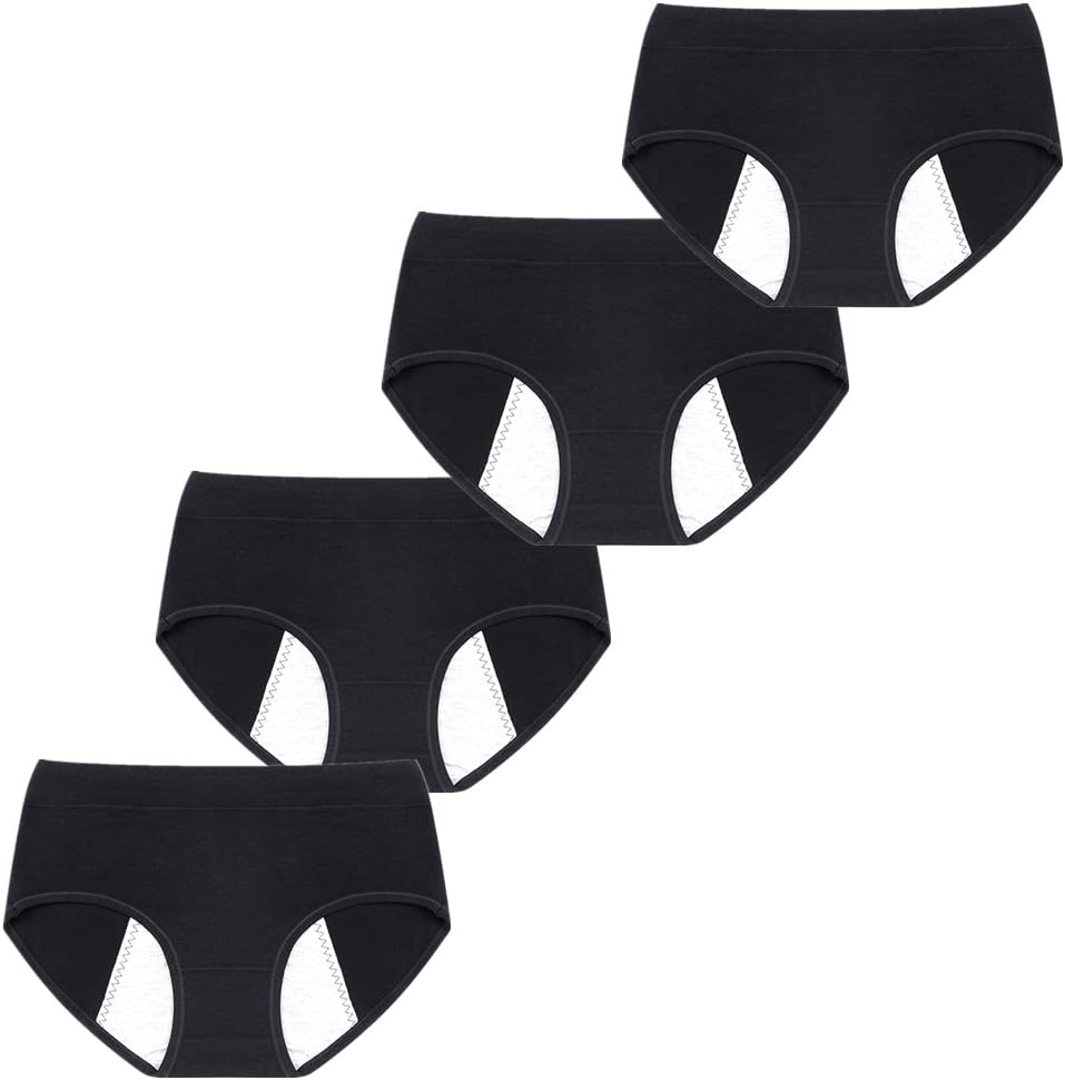 VictorySweety Big Girl's Period Impermeable Underwear Briefs - 4 Pieces