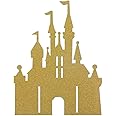 Flairs New York Happy Birthday Decorations Cake Toppers Party Props (Pack of 1 Cake Topper, Gold Glitter Princess Castle)