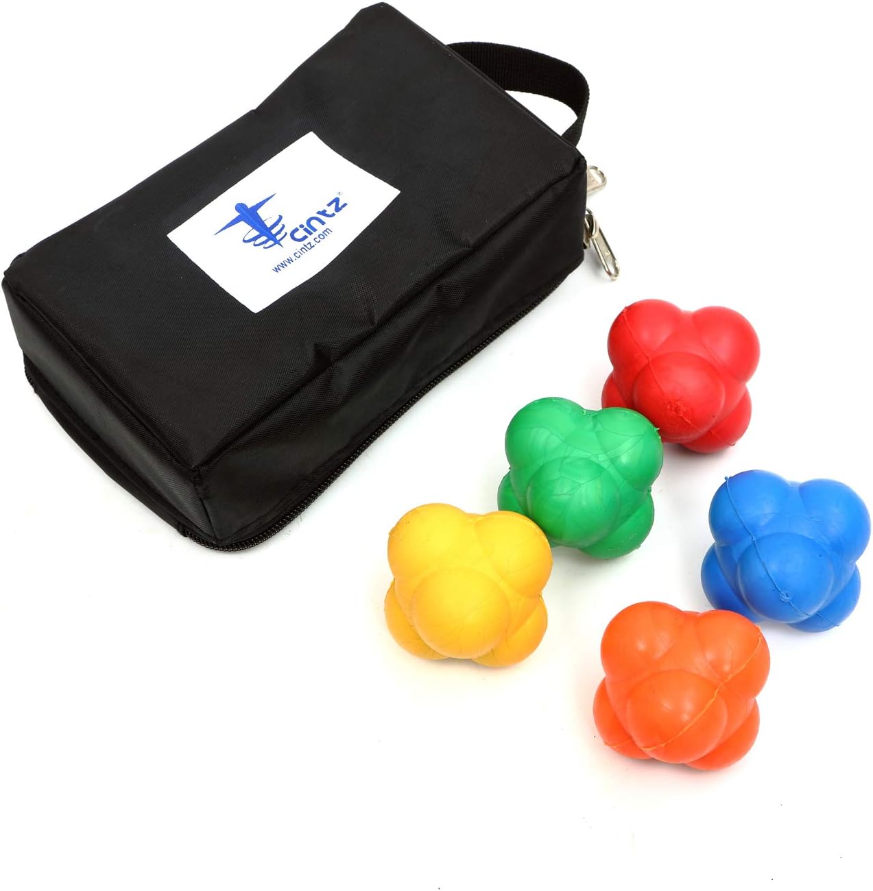 Cintz 3" Reflex Reaction Balls, Speed Agility Training - Set of 5 in a Bag : Reaction Training Balls : Sports & Outdoors