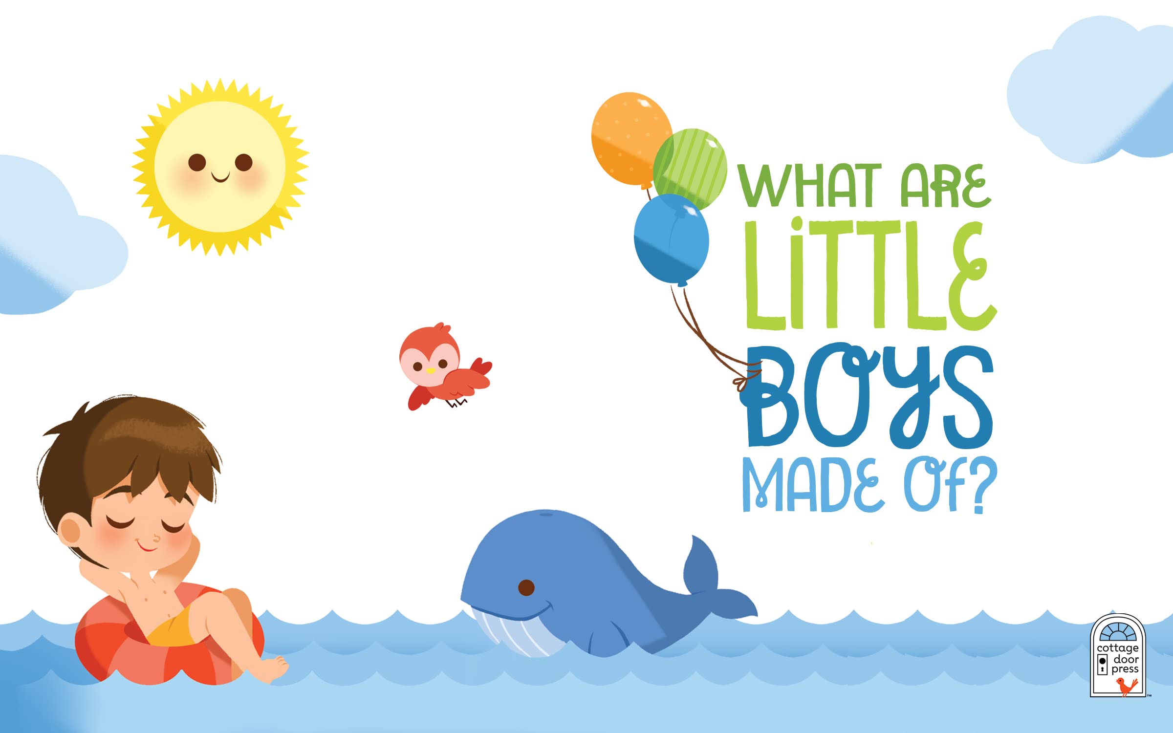 Cottage Door Press What Are Little Boys Made Of: Little Bird Greetings, Greeting Card Board Book with Personalization Flap, Gifts for Birthday, Baby Showers and More