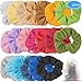 EAONE 20 Colors Hair Scrunchies Knit Elastic Hair Ties Scrunchy Hair Bands Soft Ponytail Holder for Women or Girls, 20 Pieces