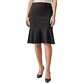 Kasper Womens Pull on Slim to Flounce Skirt