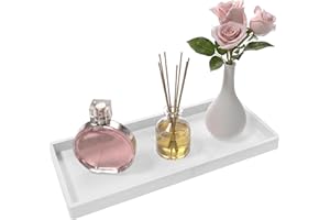 Bathroom Vanity Tray, Silicone 11.8 x 5 Inch Bathroom Counter Tray Decor, Extra-Large Bathroom Trays Holders and Organizers f