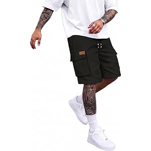 Punwet Men's Sport Shorts,Hiking-Shorts, Athletic Pants for the Gym, Running and Fitness Training, Featuring deep Pockets