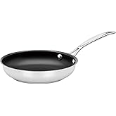 Cuisinart Chef's Classic 8" Stainless Steel Nonstick Skillet engineered with PURELYCERAMIC™, 722C-20NS