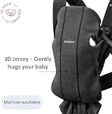 BabyBjörn Baby Carrier Mini 3D Jersey Charcoal Grey Newborn Carrier view 8