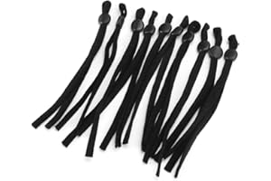 Elastic String Cord Bands Rope with Adjustable Buckle for Sewing Crafts DIY Mask, Suitable for Adults Children (Black, 30PCS)