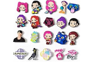 TWOLEMON Demon Hunters Birthday Decorations, 20PCS Demon Hunters Silicone Shoe Charm, k pop Gifts Merch Set,Kpop Party Favors