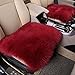 U&M Wool Car Interior Seat Cover, Fluffy Faux Sheepskin Seat Cushion Pad Winter Mat Universal Fit for Comfort in Auto, Plane, Office, or Home(18 Inch X 18 Inch) (1 pc Seat Cover)