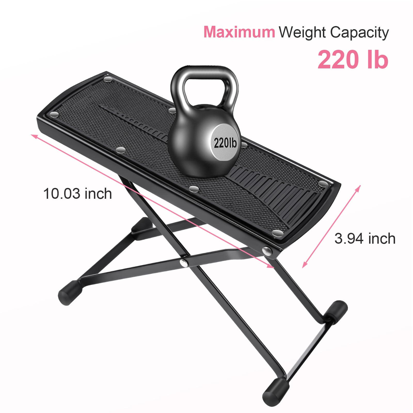 Subay Pedicure Foot Rest, 6 Heights Adjustable Foot Stand for Pedicure, Foldable Non-Slip Pedicure Stand for Easy At Home Pedicures, No More Bending or Stretching Pedicure Stool Tool for Home Foot Spa - Image 6