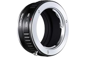 K&F Concept MD to E Lens Mount Adapter, Copper Manual Adapter Compatible with Minolta MD MC Lens Compatible with Sony E NEX C