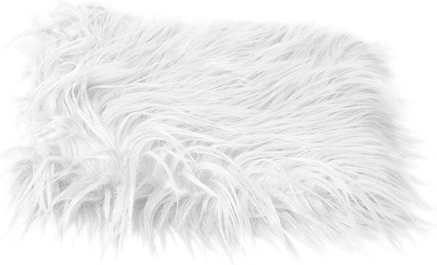 UEETEK Baby Photo Props Newborn DIY Photography Soft Fur Quilt Photographic Mat (White)