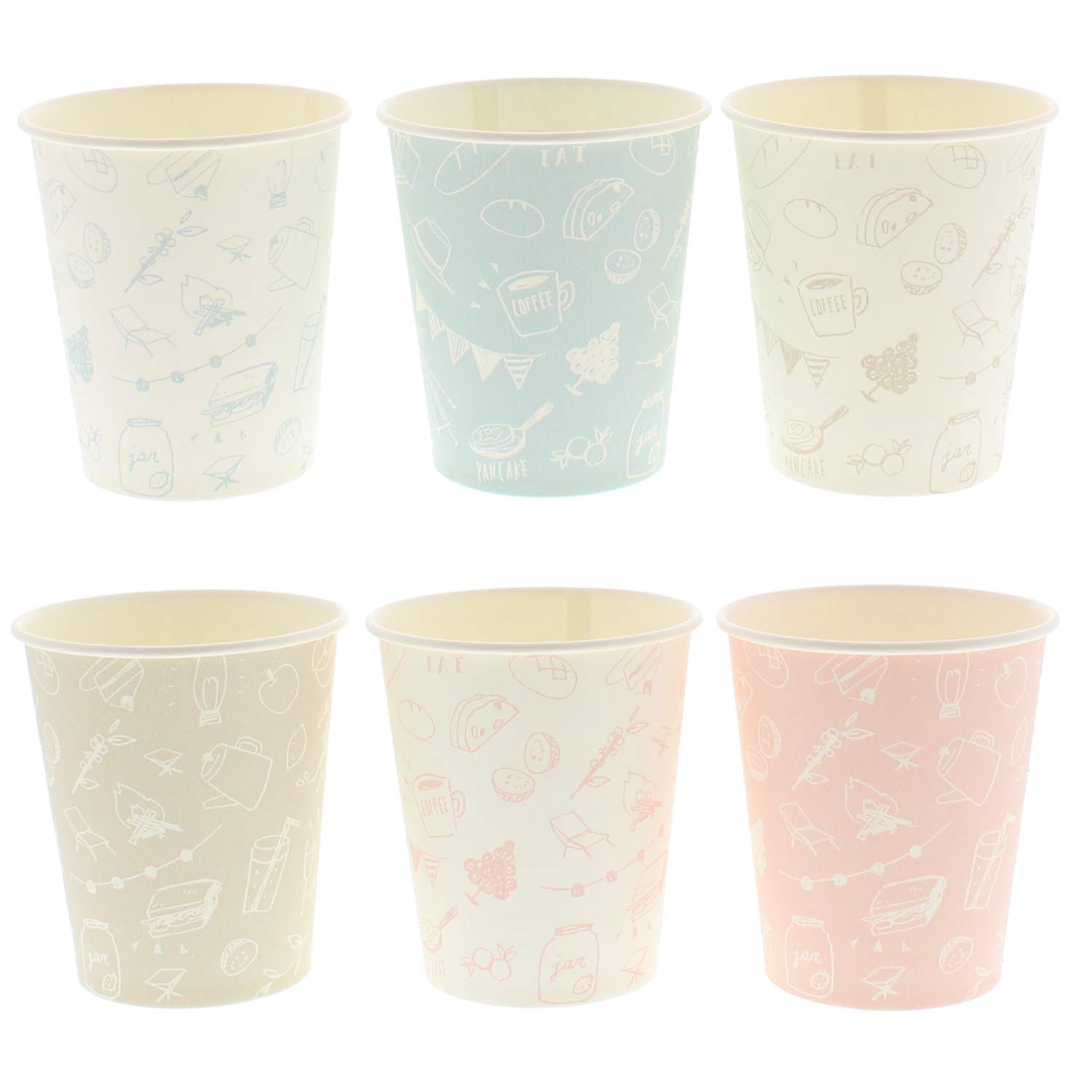 大黒工業 ペーパーカップ リラックス 7オンス 6色アソート フレッシュメイト 業務用 6403458 50個入商品画像