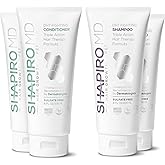 Shapiro MD Hair Growth Experts Hair Loss Shampoo and Conditioner, DHT Fighting Vegan Formula for Thinning Hair Developed by Dermatologists, Experience Healthier & Thicker Hair - 2 Month Supply