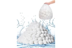 VEVOR Pool Filter Balls for Sand Filter, 3.5 lbs, Filter Balls Replace Pool Filter Sand, Reusable Polyester Fiber Filter Media Balls with Wash Bag, for Swimming Pool Above Ground Pool Aquarium Tank